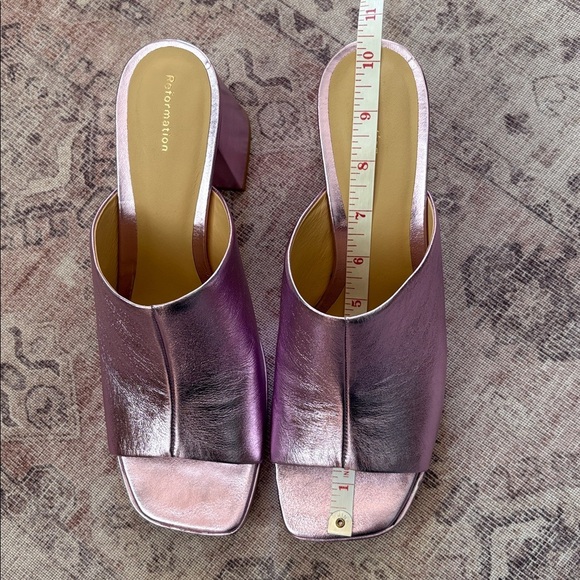 Reformation Mia Platform Sandal Pink Pearl Size 10 - Picture 11 of 15